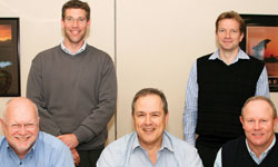 Standing: Eytan Nevo and Craig Taylor. Seated: Dave Crichton, Roy Clarke and Kevin Monk